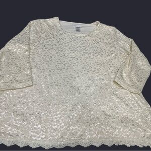 Elegant Lace Blouse in Cream